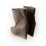 Stuart Weitzman new  𖦹 Bootscout Wedge Heel Ankle Boot 𖦹 Dark Taupe Suede 𖦹 10 Photo 5