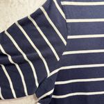 NorthCrest Navy Blue and White Striped Casual Top Nautical Cotton Blend Knit 2X Photo 1