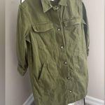 Free Assembly Olive Green Denim Dress Size 8 Photo 1