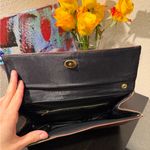 Brown Patent Leather “Snake Skin” Textured Clutch Photo 5