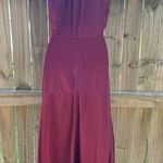 Just… Taylor Burgundy Red halter bridesmaids/ holiday maxi dress Size 4 Photo 2