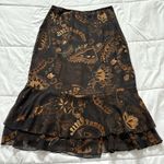 Vintage West End Maxi Skirt Womens Large Brown Floral Boho Fairy Grunge Y2K 90s Photo 9