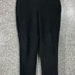 Brooks Brothers Womens Black Side-Zip Stretch Cotton Pants - Size 6 - Flat Front Photo 1