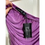 LIONESS The goddess mini ruched purple one shoulder dress size 0 NEW Photo 2