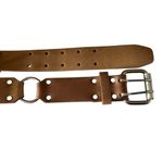 Vintage hipwear women’s brown leather belt with studs size large hippie western Photo 6