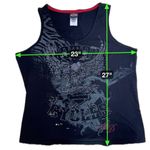 Harley Davidson Harley-Davidson 1X Black Tank Top Rhinestone Biker Graphic USA Made 2013 Photo 7