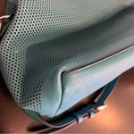 Vince Camuto  Beatt blue Moon perforated leather satchel bag with strap EUC Photo 14