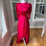 Vintage Dark Pink Satin Formal Prom Gown Dress Size Small or Medium Photo 13