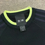 Adidas Ivy Park x netted Jersey crop top Short sleeve crew neck black orange L Photo 3