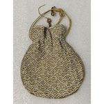 Gorgeous MUSADDILAL Hand Beaded Bag DrawString Purse white and gold Photo 1