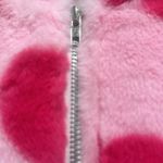 Women’s Plush Hooded Jacket Size Large Pink Hearts Size M Photo 6