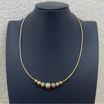 Sterling Silver 925 Gold Vermeil Sliding Ball Charm Pendant Snake Chain Necklace Photo 4