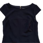 Vince Camuto  Black Cap Sleeve Back Gold Zip Mini Dress with Pockets Size 2 Photo 7