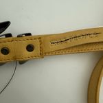 Free People Billie Leather Belt Yellow Size S/M Asymmetric Buckle Western NWOT Photo 5