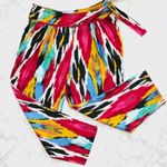 Silence + Noise Urban Outfitters Crop Pant 6 Capri Tribal Ikat Multicolor Belt Photo 2