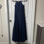 Jenny Yoo Jenni Yoo BHLDN Navy Maxi‎ Dress Halter Bridesmaid Formal size 4 wedding guest Photo 4