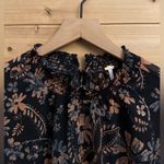 Free People Sz XSmall Clarissa Floral Printed Puff Sleeve Cropped Blouse Revolve Photo 3