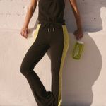 Free People NEW FP Movement Black/Neon Green Combo New Flow Flare Onesie S Photo 0