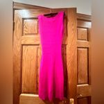 Olive & Oak  - Intense Magenta Ribbed Sleeveless Midi Dress Photo 10