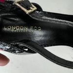 London Fog Elaina Black and Gold Strappy Mid Chunky Heel Size 11 Event Summer Photo 4