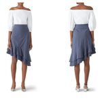 Joie  Cotton Striped Yenene Asymmetrical Skirt size 0 Photo 1