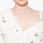 Self Portrait Self-Portrait White Cotton Embellished Mini Dress Photo 2