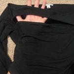 Bar III Black Off-Shoulder Long Sleeve Top Photo 1