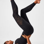 Athleta  Sutra Lace Tight Leggings Black Sz S/M NWT High Waist Yoga Perforated Photo 0