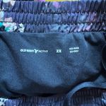 Old Navy Women’s  Go Dry Mid Rise black/purple floral Shorts Black 2X Photo 2