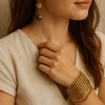 Boho Gold Bangle Stack & Earth Photo 2