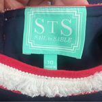 Sail To Sable  Tuckernuck linen dress fringe trim sz 10 Photo 2