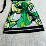 City Triangles  Patterned Summer Dress‎ Womens S Green Sleeveless Padded Back Tie Photo 7