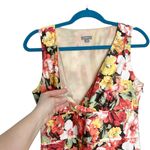 Ann Taylor Factory Floral V Neck Midi Tea Party A Line Dress Yellow Size 6 Photo 3