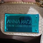 Anna Paola | Italian Leather Satchel w/ Crossbody & Scarf Tan Photo 5