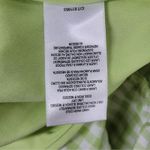 Taylor Gingham Dress Size 4 Green White Check Flounce Hem Slit Lined Cottagecore Photo 11