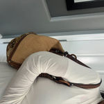 Fossil Woven Straw & Patterned Fabric Hobo Shoulder Bag with Leather Trim Photo 4