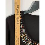 Westbound  Scope Neck Beaded Jeweled 3/4 Sleeve Shirt Photo 3