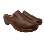 Alegria Sereniti Clog Shoes Wedge Leather Cognac Tan Brown Size 38 US 8 8.5 Photo 1