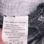 Briggs New York Briggs Linen Blend Striped Wide Leg Pants Gray White Photo 7