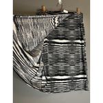 Jaclyn Smith  Skirt Womens Medium Black White Knit Stretch Pencil Midi Pull On Photo 1