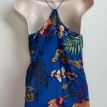 J.Crew NEW Silk Floral V Neck Tank Top Pullover Blue Green Pink Orange Size 0 Photo 3