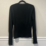 J.Jill Silk Blend Black Faux Wrap Sheer lined Sweater size large Photo 1