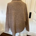 Frye  Open Front Mixed Texture Cable Knit Cardigan Sweater Heather Brown NEW Photo 4