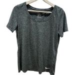 Nike  Dri-Fit Women's MEDIUM Heather Gray Short Sleeve Activewear Top Photo 0