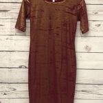 LuLaRoe ‎ rust copper gold dusted Julia dress Photo 1