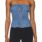 Free People  Denim Top Size Small New With Tags Photo 0