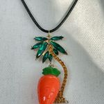 Hot Topic Carrot Pendant Necklace with Green and Orange Accents Photo 3