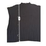 Marla Wynne Pleated Poncho Top Size 1X Black Textured Knit Oversized Blouse Photo 5