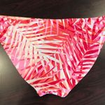 Aerie  Palm Print Pink Red Bikini Bottoms Photo 1