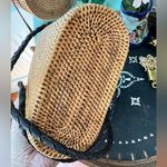Woven Wicker Camera Bag with Braided Crossbody Strap Brown Photo 3